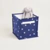 Canvas Storage Cube, Navy Stardust -Great Little Trading Co L0250NSD CANVAS STORAGE CUBE NAVY STARDUST NaturalBG 02