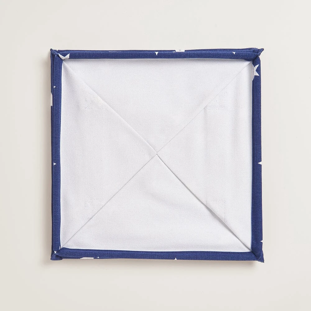 Canvas Storage Cube, Navy Stardust 7 Canvas Storage Cube, Navy Stardust - Image 5