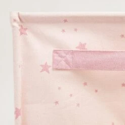 Canvas Storage Cube, Pink Scattered Stars -Great Little Trading Co L0250PSS CANVAS STORAGE CUBE PINK SCATTERED STARS NaturalBG 03