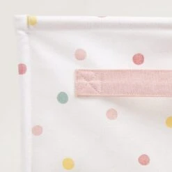 Canvas Storage Cube, Pastel Spot -Great Little Trading Co L0250SPT CANVAS STORAGE CUBE PASTEL SPOT NaturalBG 03