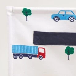 Canvas Storage Cube, On The Road -Great Little Trading Co L0250TRA CANVAS STORAGE CUBE ON THE ROAD NaturalBG 03