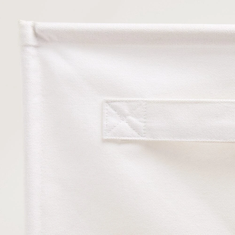 Canvas Storage Cube, White 5 Canvas Storage Cube, White - Image 3