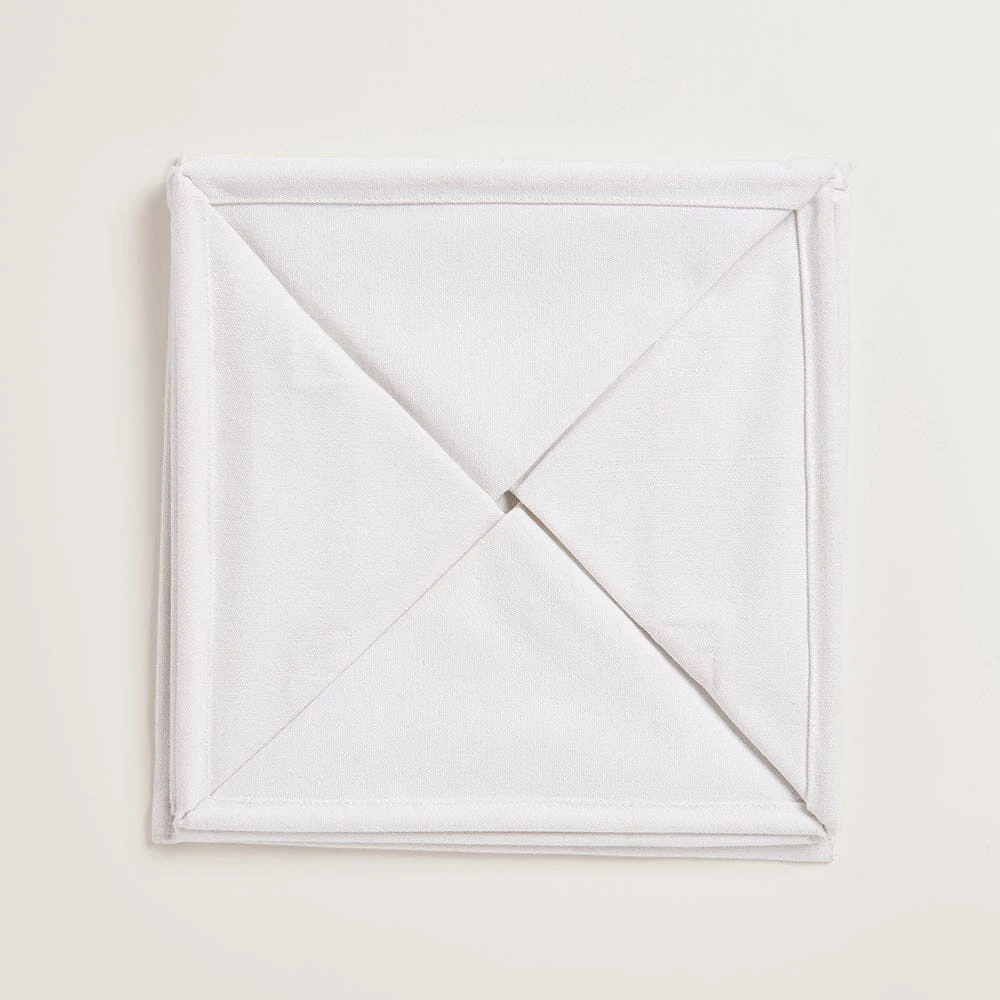 Canvas Storage Cube, White 6 Canvas Storage Cube, White - Image 4