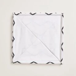 Canvas Storage Cube, Zigzag -Great Little Trading Co L0250ZIG CANVAS STORAGE CUBE ZIGZAG NaturalBG 04