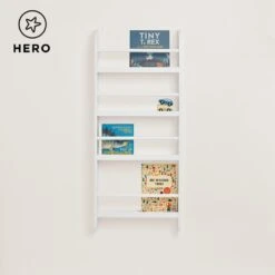 Greenaway Narrow Bookcase, White -Great Little Trading Co L2935 GREENAWAY NARROW HERO