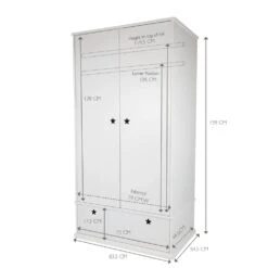 Star Bright Wardrobe, Bright White 18 Star Bright Wardrobe, Bright White -Great Little Trading Co L3536 8