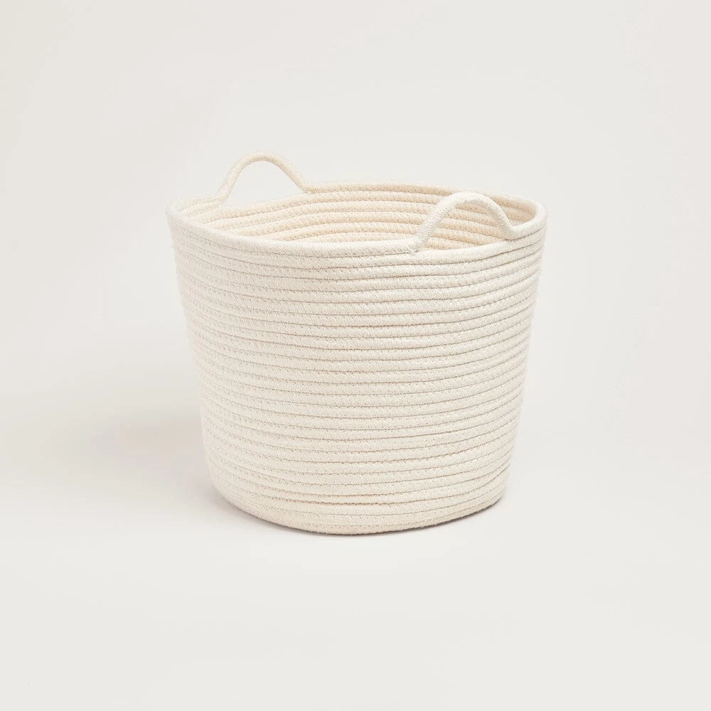 Rope Storage Basket, Ivory 4 Rope Storage Basket, Ivory - Image 2