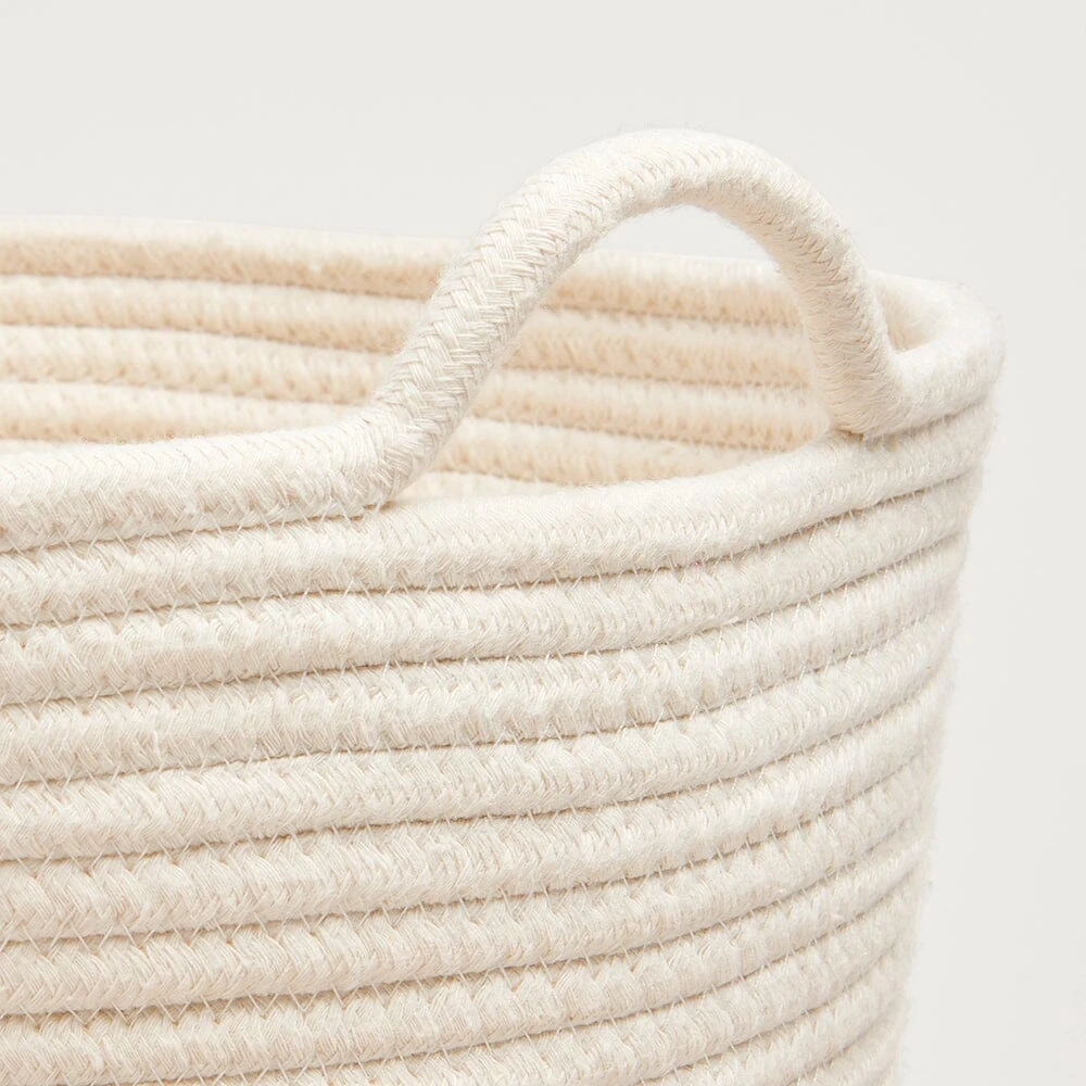 Rope Storage Basket, Ivory 5 Rope Storage Basket, Ivory - Image 3