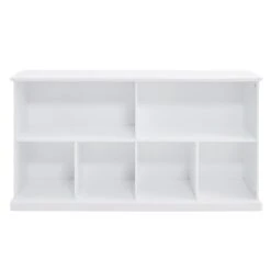 Abbeville Long Shelf Unit, White -Great Little Trading Co L3952 2