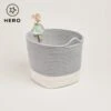 Rope Storage Basket, Ivory & Grey -Great Little Trading Co L4376 ROPE HERO