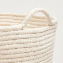 Rope Storage Basket, Ivory & Sage -Great Little Trading Co L4513 ROPE STORAGE BASKET IVORY AND SAGE NaturalBG 03