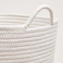 Rope Storage Basket, Ivory & Forest Green 10 Rope Storage Basket, Ivory & Forest Green -Great Little Trading Co L5202 ROPE STORAGE BASKET IVORY AND FOREST GREEN NaturalBG 03