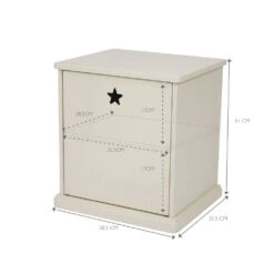 Star Bright Bedside Table, Oatmeal -Great Little Trading Co L5350 10