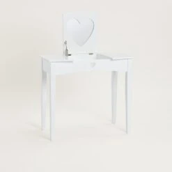 Sweetheart Dressing Table & Stool, White -Great Little Trading Co L5417 SWEETHEART DRESSING TABLE STOOL WHITE NaturalBG 05