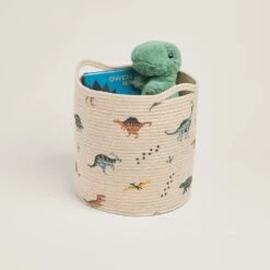 Woven Storage Basket, Dinosaur Explorer