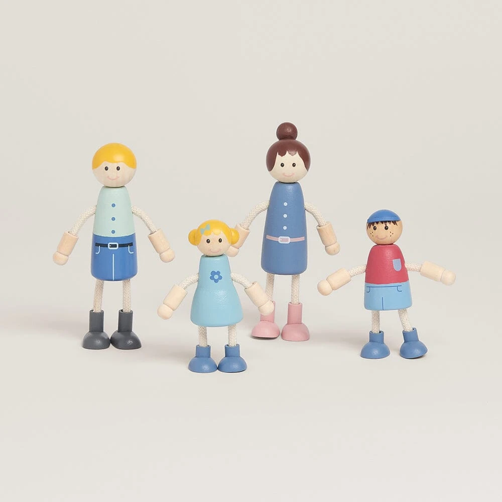 Wooden Doll's House Family 4 Wooden Doll's House Family - Image 2