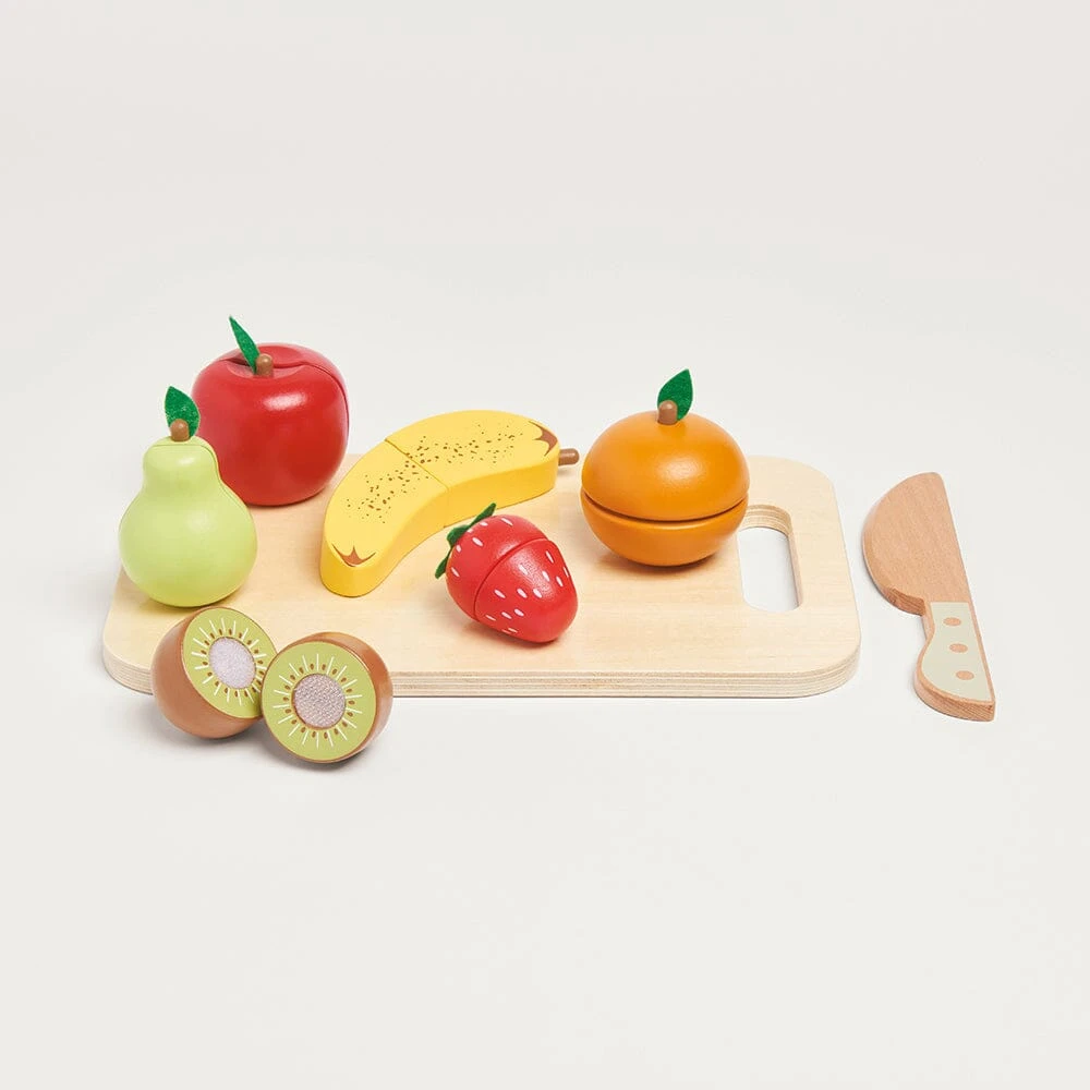 Wooden Toy Cutting Fruit Set 3 Wooden Toy Cutting Fruit Set