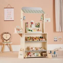 Wooden Play Shop & Café 12 Wooden Play Shop & Café -Great Little Trading Co L5545 WOODEN PLAY SHOP CAFE LIFESTYLE A