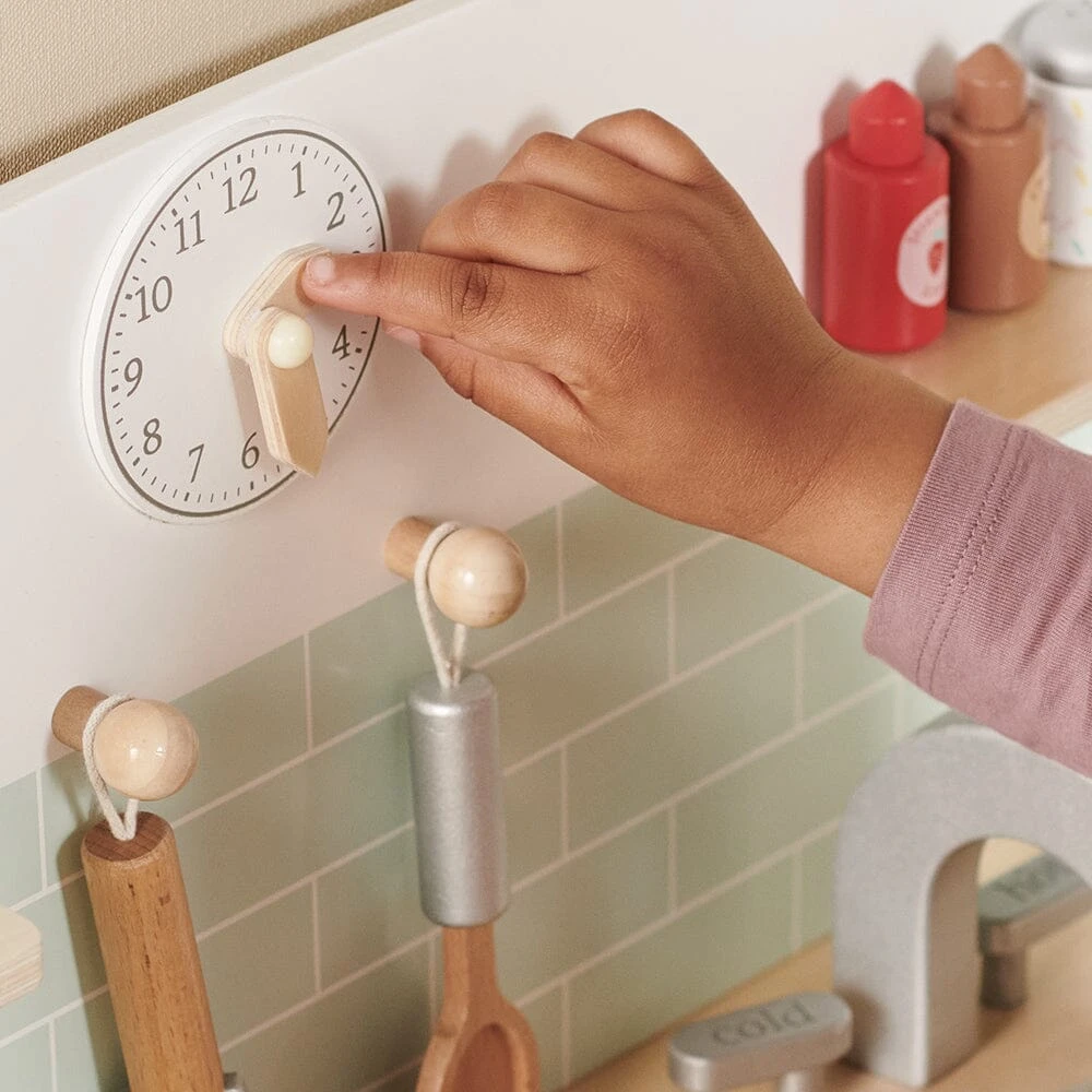 Let's Bake Wooden Play Kitchen Set, Mint 11 Let's Bake Wooden Play Kitchen Set, Mint - Image 9