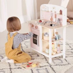 Let's Bake Play Kitchen, Pale Pink 9 Let's Bake Play Kitchen, Pale Pink -Great Little Trading Co L5551 LETS BAKE PLAY KITCHEN PINK LIFESTYLE A deab9d0d ed9b 4980 9761 146075c2bd34