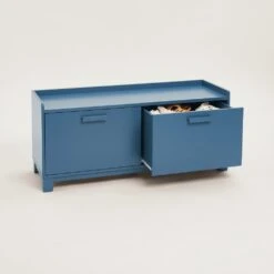 Blake Storage Bench, Ocean Blue -Great Little Trading Co L5556 BLAKE STORAGE BENCH OCEAN BLUE CO 03 NaturalBG c428170e 3c7f 4d76 b387 08e3356457e2