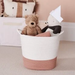 Rope Storage Basket, Ivory And Terracotta -Great Little Trading Co L5605 ROPE STORAGE BASKET IVORY AND RUST A 48514b70 34ea 4d4f 82ab 8e51afa77b3a