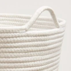 Rope Storage Basket, Ivory And Cornflower Blue -Great Little Trading Co L5606 ROPE STORAGE BASKET IVORY AND BLUE NaturalBG 03 0f9161de 6bfd 4855 8e36 c33c45cf64a9
