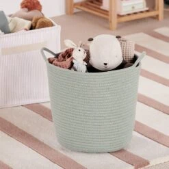 Rope Storage Basket, Sage Green -Great Little Trading Co L5607 ROPE STORAGE BASKET SAGE GREEN A 3556eafa 5e0f 4398 b7eb 61665a304e62