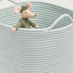 Rope Storage Basket, Sage Green -Great Little Trading Co L5607 ROPE STORAGE BASKET SAGE NaturalBG 03