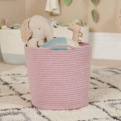 Rope Storage Basket, Rose Pink -Great Little Trading Co L5608 ROPE STORAGE BASKET ROSE PINK A cbd42a19 bd14 41ea afb9 342e60b323ae