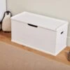 Large Wooden Toy Box Seat Bench, Bright White -Great Little Trading Co g2297 7
