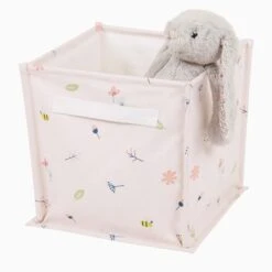 Canvas Storage Cube, Buzzy Blooms