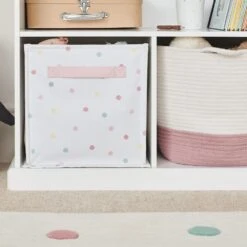Canvas Storage Cube, Pastel Spot -Great Little Trading Co l0250spt 4
