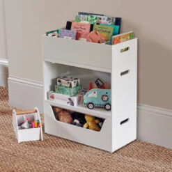 Rackham Single Stackable Toy Storage Tray, White 10 Rackham Single Stackable Toy Storage Tray, White -Great Little Trading Co l3909 4