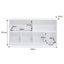 Abbeville Long Shelf Unit, White -Great Little Trading Co l3952 4