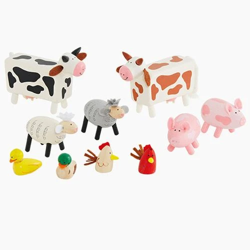 Wooden Farm Animals 3 Wooden Farm Animals