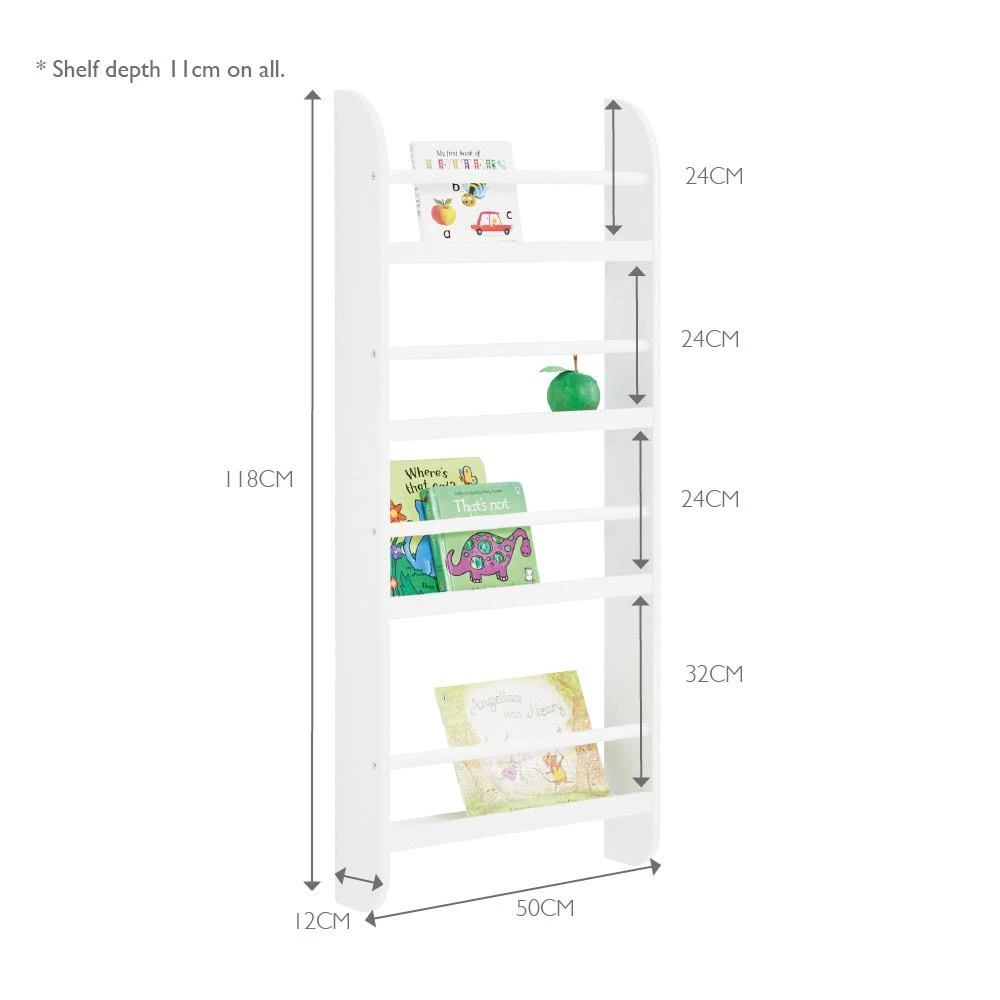 Greenaway Narrow Bookcase, White/Natural 7 Greenaway Narrow Bookcase, White/Natural - Image 5