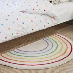 Rainbow Semicircle Rug 9 Rainbow Semicircle Rug -Great Little Trading Co l4611 5