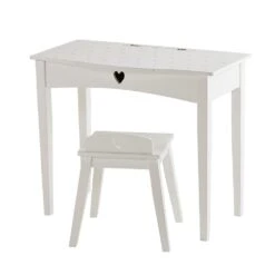 Sweetheart Dressing Table & Stool Set, Pink Hearts -Great Little Trading Co l4645 6