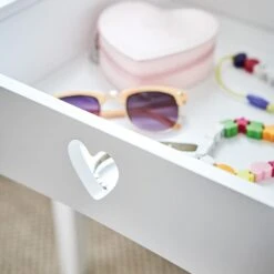 Sweetheart Dressing Table & Stool Set, Pink Hearts -Great Little Trading Co l4645 7