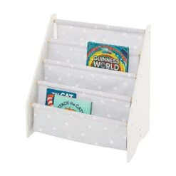 Fabric Sling Bookcase, Grey Stardust 13 Fabric Sling Bookcase, Grey Stardust -Great Little Trading Co l4761 20