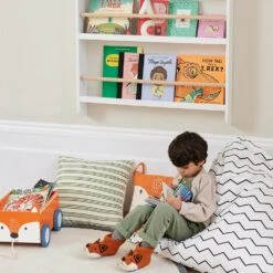 Greenaway Bookcase, White/Natural 11 Greenaway Bookcase, White/Natural -Great Little Trading Co l4767 5 3ad06d6d e793 4861 90fb 2165fd23d2e5