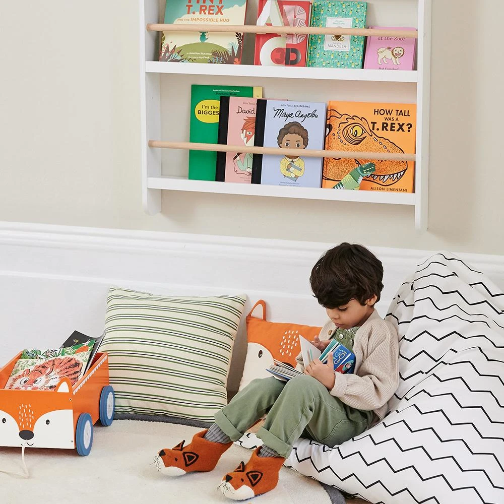 Greenaway Bookcase, White/Natural 6 Greenaway Bookcase, White/Natural - Image 4