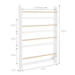 Greenaway Bookcase, White/Natural 12 Greenaway Bookcase, White/Natural -Great Little Trading Co l4767 7