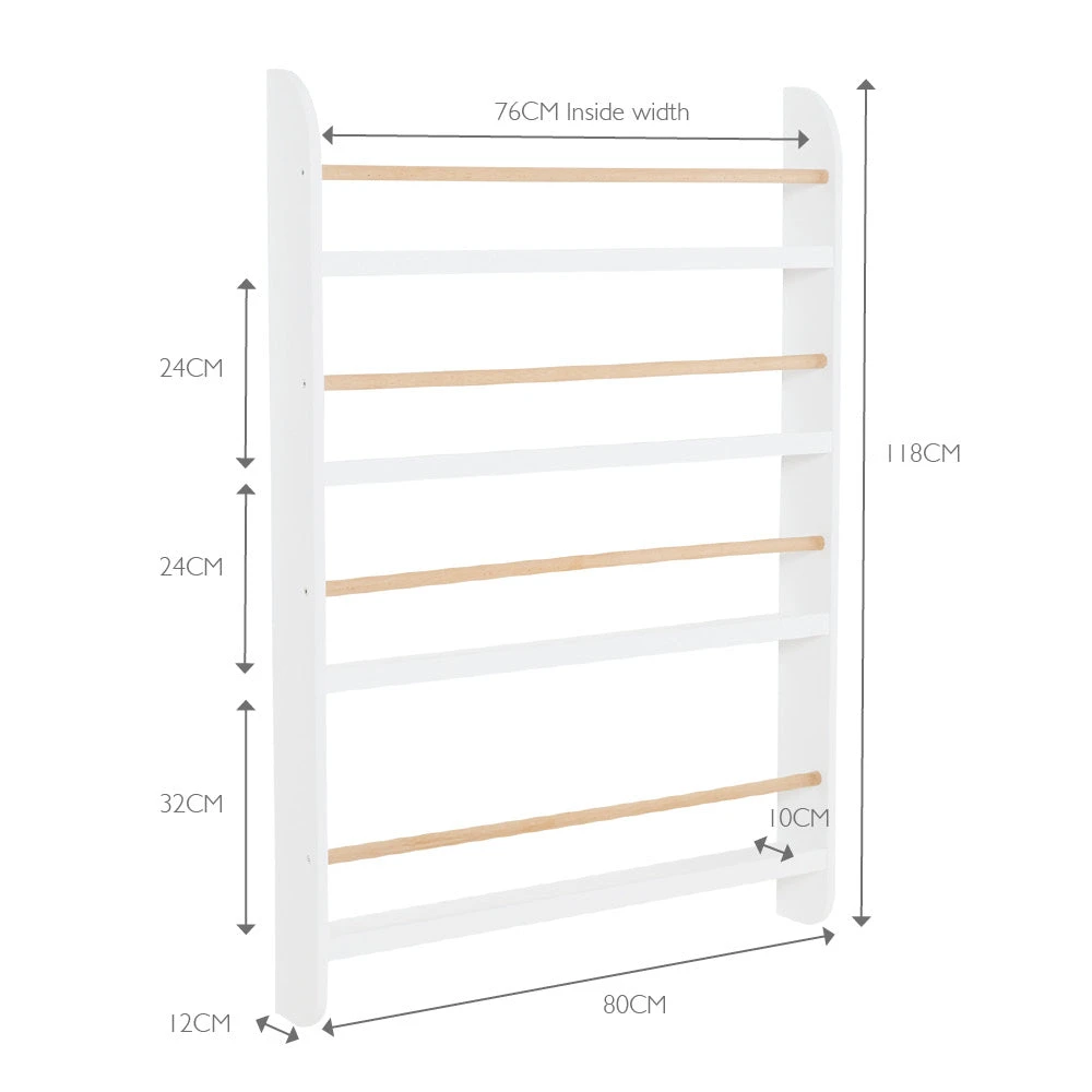 Greenaway Bookcase, White/Natural 7 Greenaway Bookcase, White/Natural - Image 5