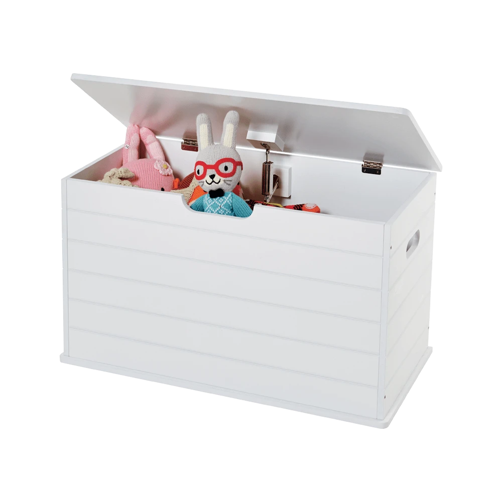 Small Wooden Toy Box, White 3 Small Wooden Toy Box, White