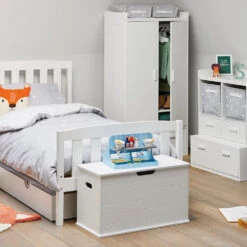 Small Wooden Toy Box, White 9 Small Wooden Toy Box, White -Great Little Trading Co l4768 4