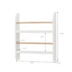 Greenaway Mini Bookcase, White/Natural -Great Little Trading Co l4953 6