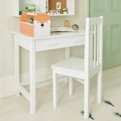 Apollo Wooden Desk With Drawers, White 13 Apollo Wooden Desk With Drawers, White -Great Little Trading Co l4954 3