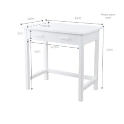 Apollo Wooden Desk With Drawers, White 16 Apollo Wooden Desk With Drawers, White -Great Little Trading Co l4954 8